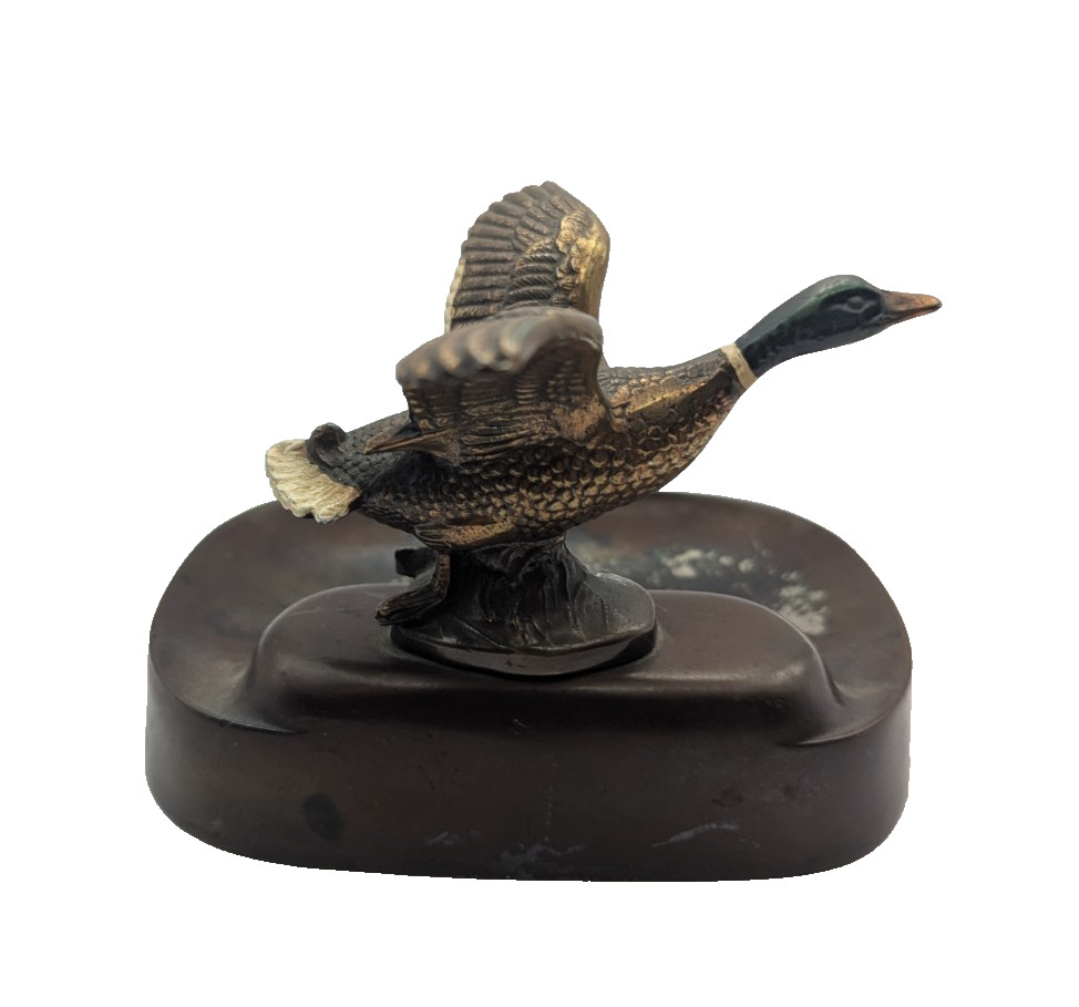 Vintage Philadelphia Manufacturing Flying Mallard Duck Ashtray Burnproof metal