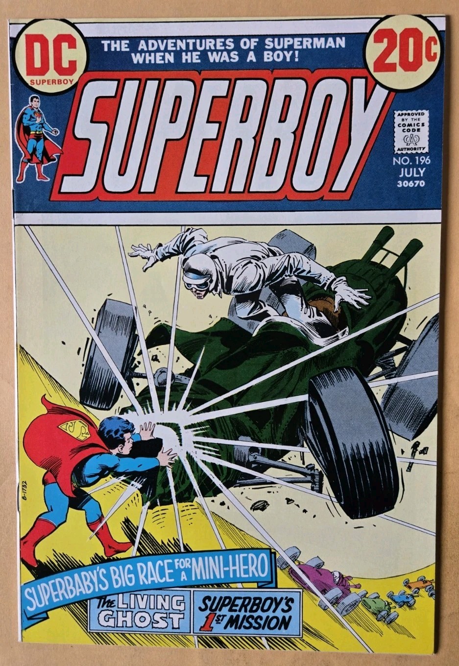 Superboy #196 F (6.0) Last Superboy Solo Story DC Comics 7/73