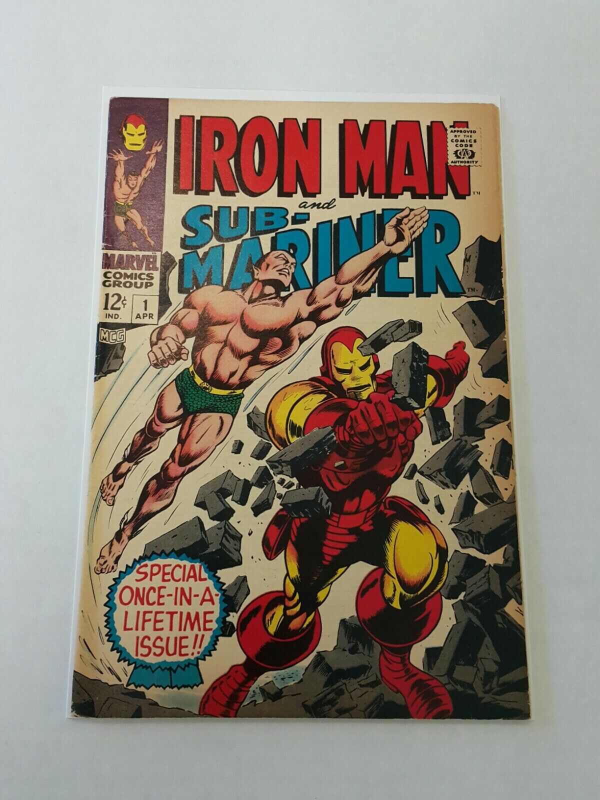 Iron Man and the Sub-Mariner 1, (Marvel, Apr 1968), VG/FN, 1st Print, Silver