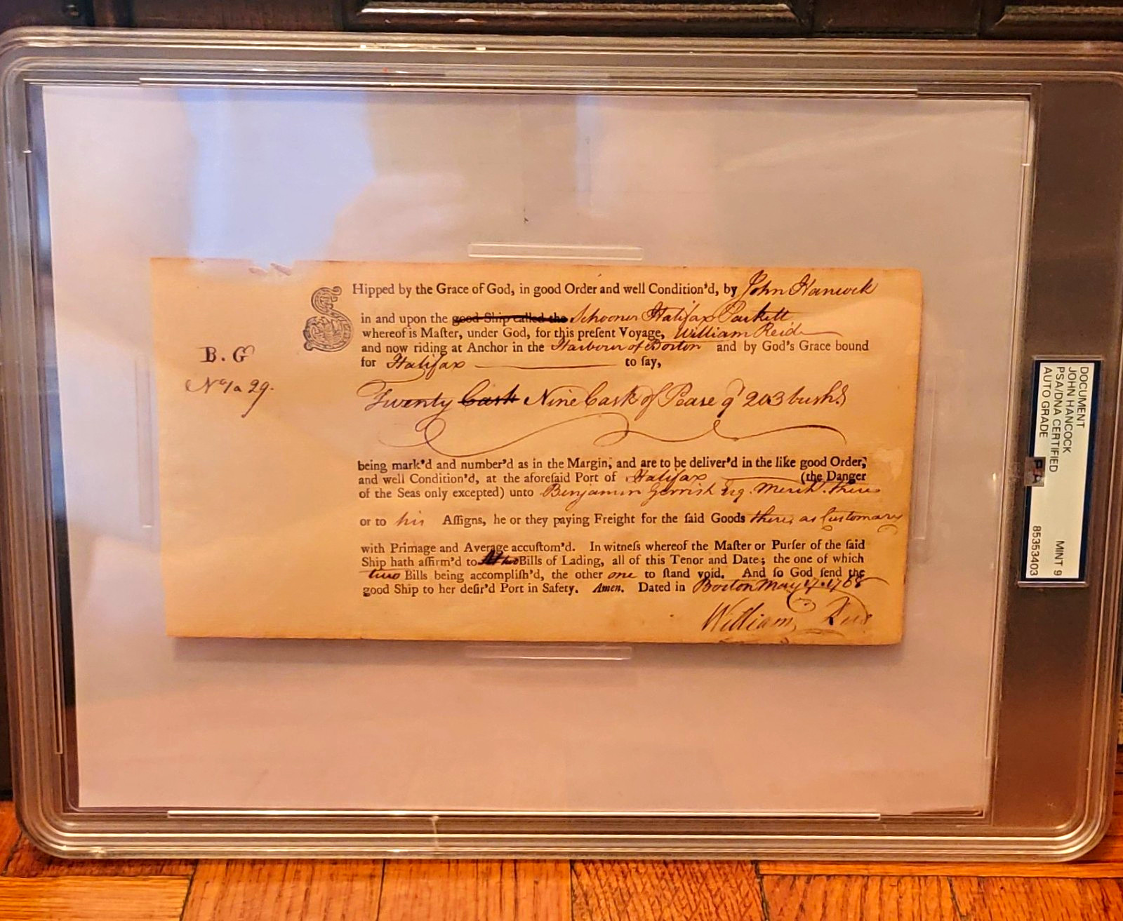 John Hancock Signature PSA