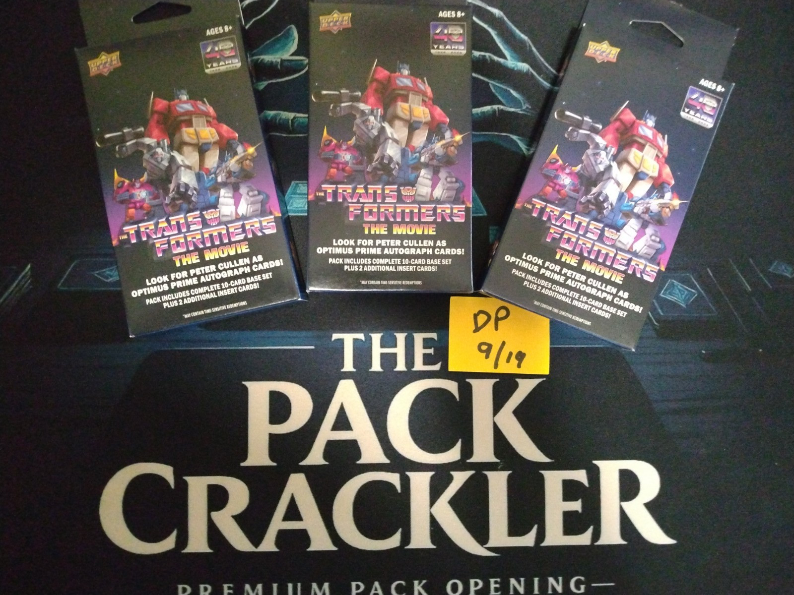 Upper Deck Transformers The Movie Trading Card Packs 3 Packs 12 Cards Each