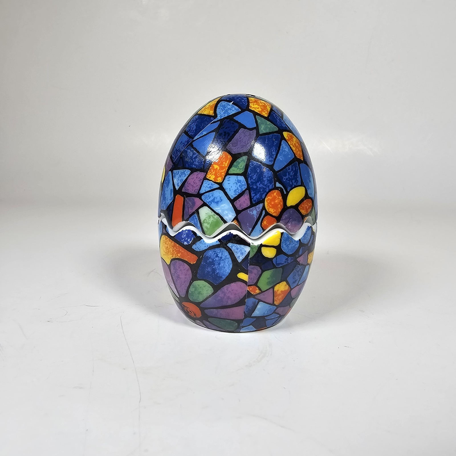 Antoni Gaudi Mosaic Design Barcelona Ceramic Egg Cracked Salt Pepper Shakers