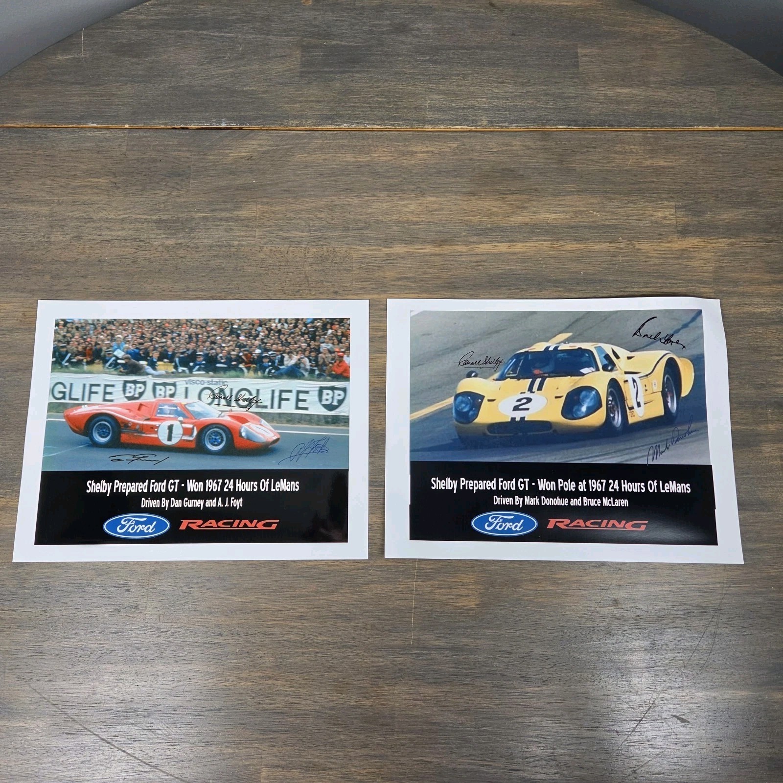 Ford Racing 1967 Le Mans GT40 Mk IV Photo Prints Shelby Gurney Foyt McLaren Lot