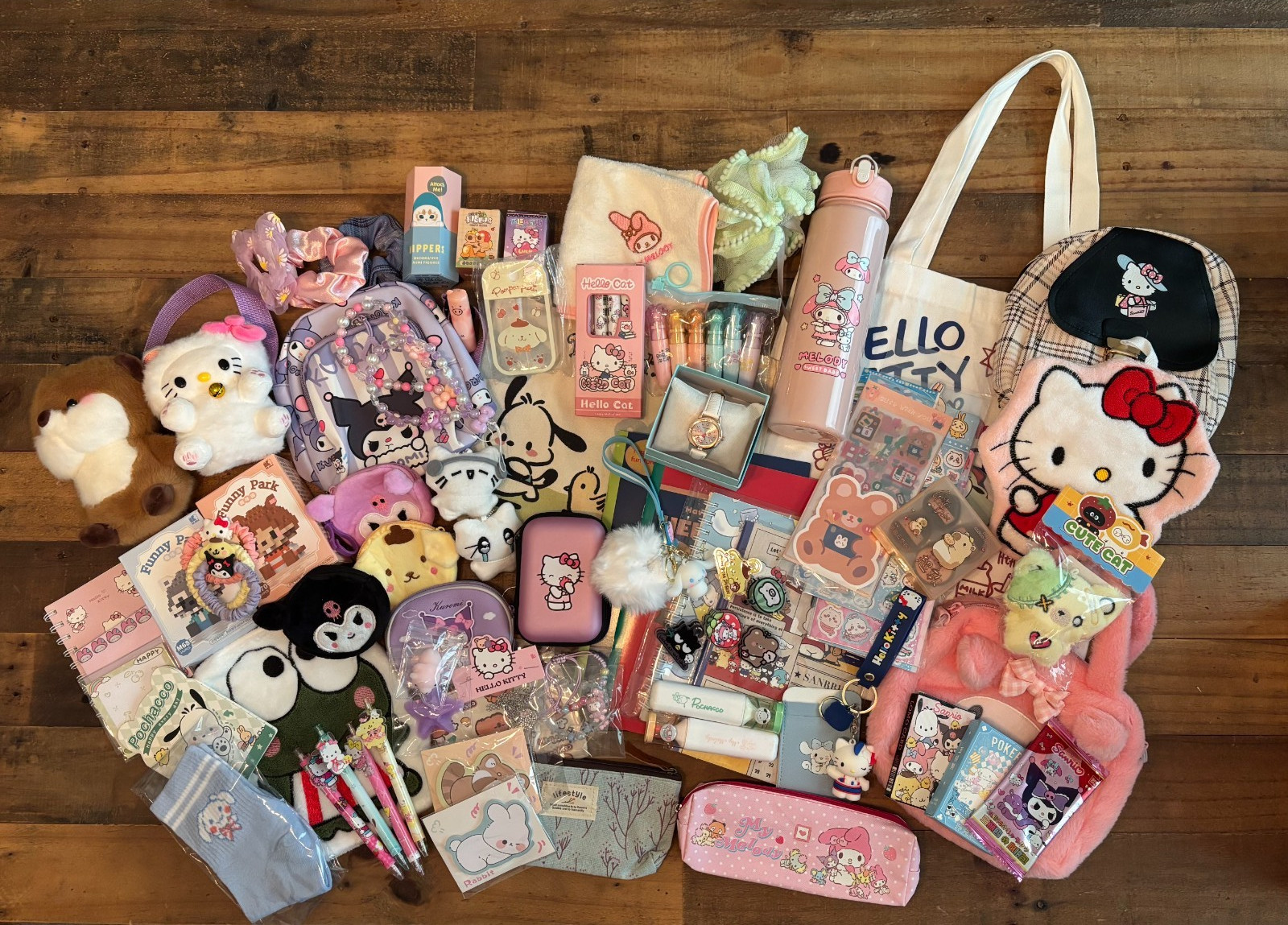 Sanrio / Kawaii Mystery Box - large box (45+ items) - hand curated, + free items
