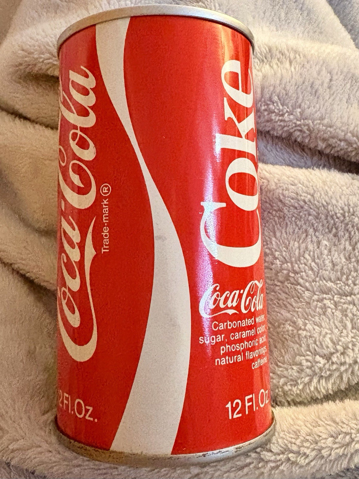 Vintage 1970s Coca Cola Coke 12oz Steel Can Unopened Pull Tab Empty No Barcode