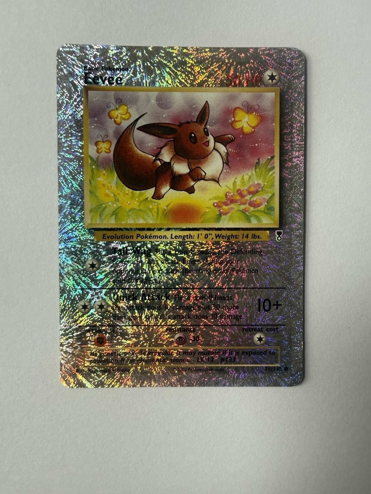 Pokemon Eevee 74/110 Legendary Collection Reverse Holo 2002 WOTC Vintage Pokemon Eevee 74/110 Legendary Collection Reverse Holo 2002 WOTC Vintage