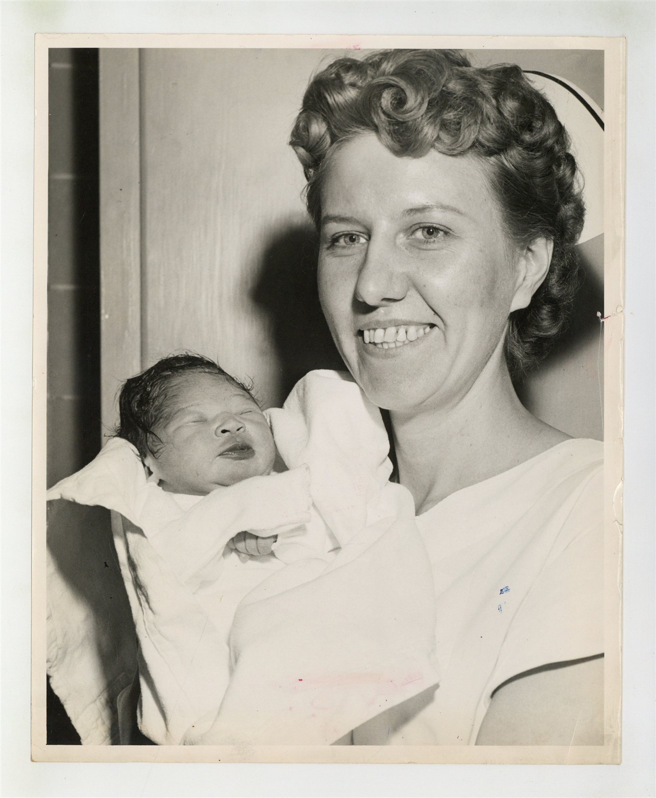 Baby Nurse 1959 Hospital Uniform Child Cap Hat Silver Spring Md Photo J15761