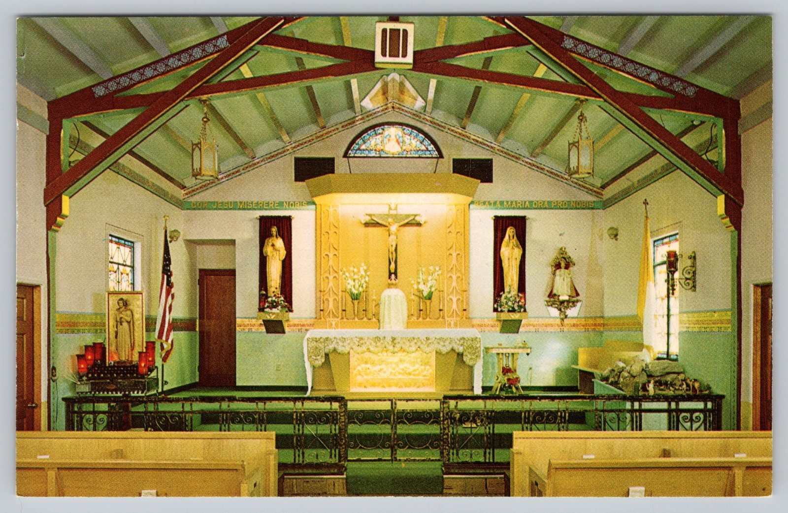 St. Elizabeth Catholic Church Interior Desert Hot Springs CA California Postcard St. Elizabeth Catholic Church Interior Desert Hot Springs CA California Postcard