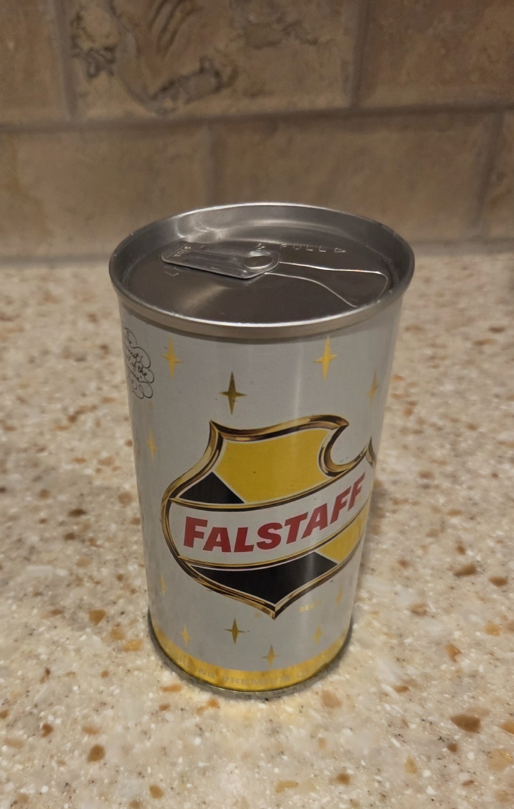 Falstaff Beer Omaha Zip Tab Bottom Opened Beautiful Condition.....