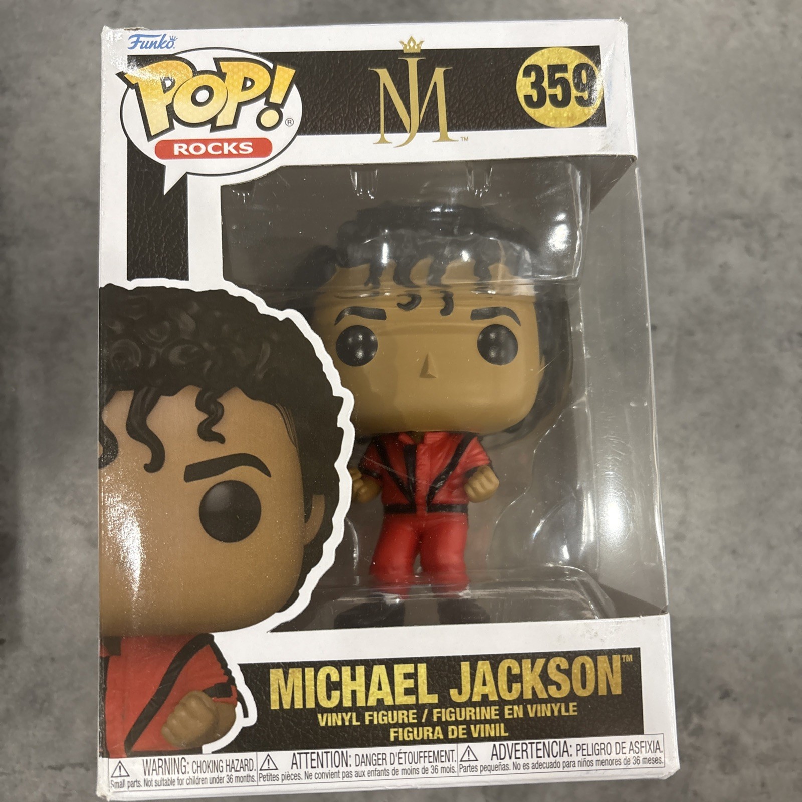 New Michael Jackson Funko Pop Rocks #359 Thriller Vinyl Figure 100% Authentic