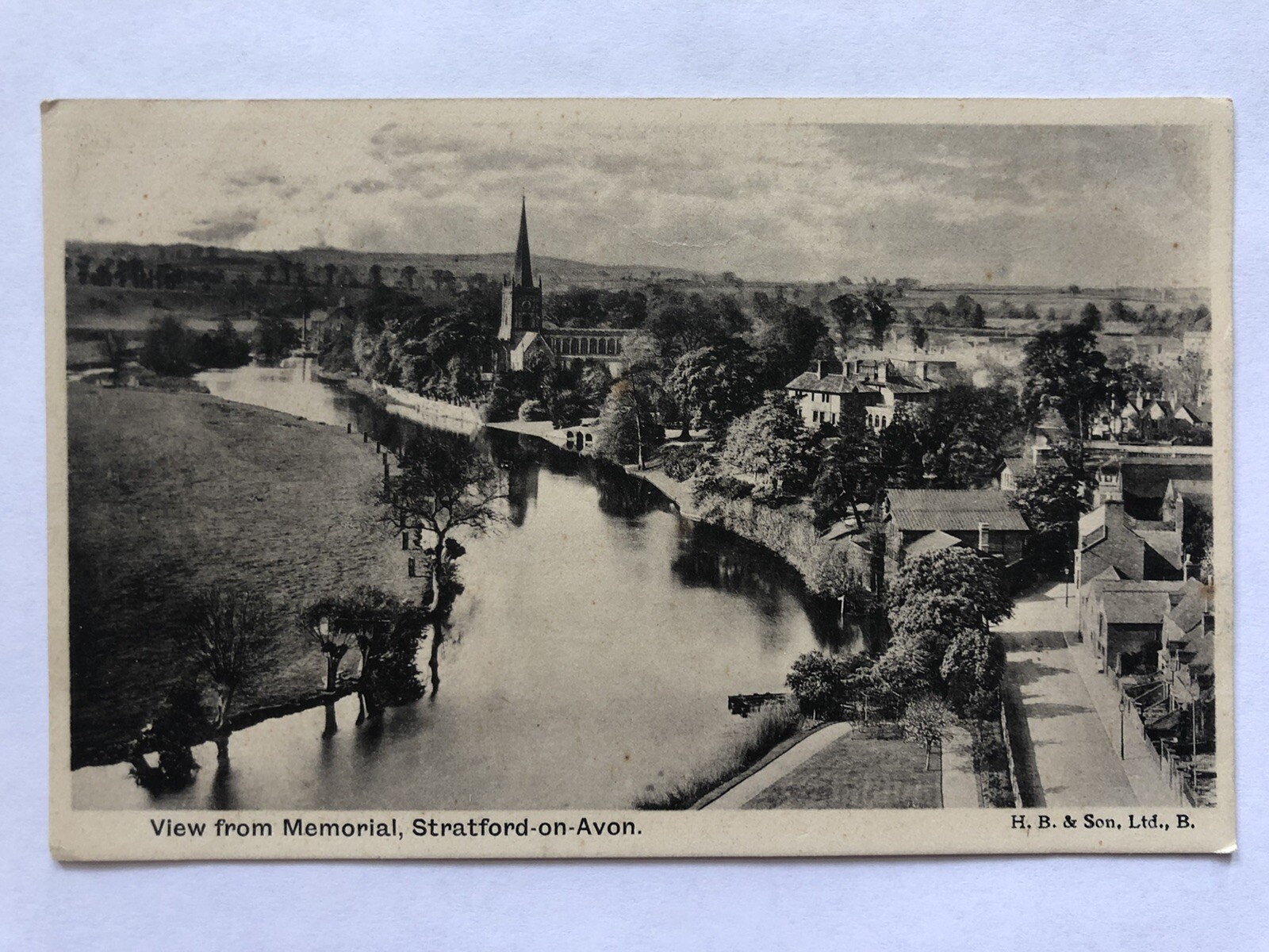 View from Memorial, Stratford-on-Avon Warwickshire England UK Upon Postcard