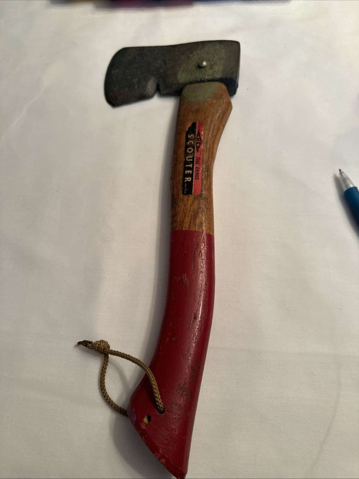RARE Vintage Ennis Scouter Camping Axe/Hatchet, Original Paint USA