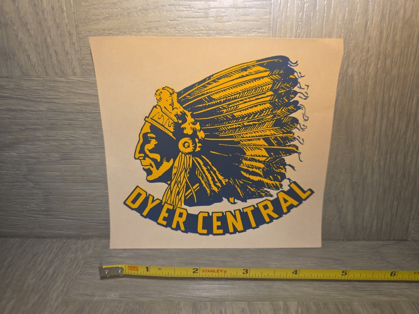 Vintage Dyer Central High School Decal Potter Manufacturing Dyer Indiana