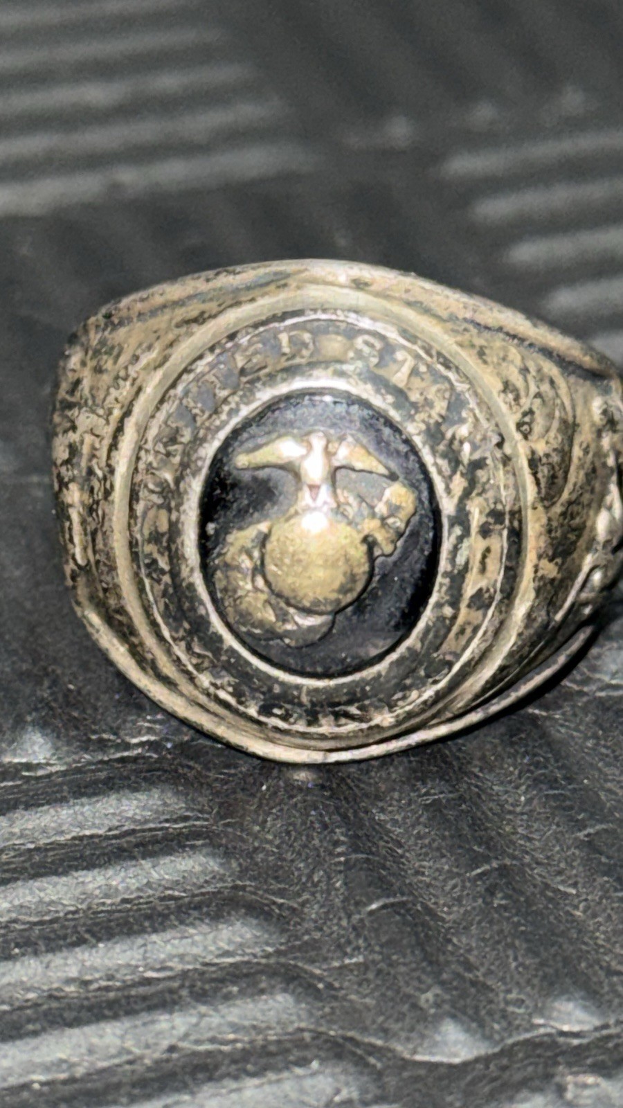 Vintage USMC Sterling Silver Marine Corps Ring Eagle Globe Anchor EGA Military Vintage USMC Sterling Silver Marine Corps Ring Eagle Globe Anchor EGA Military