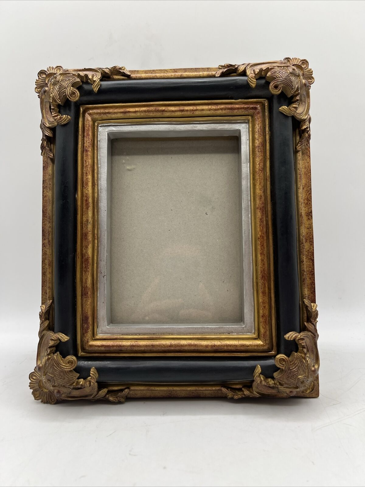 5x7 Picture Frame Wood Ornate Vintage Black, Gold, Silver Heavy