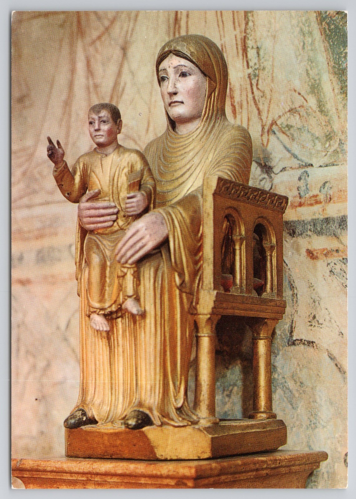 Tournus France Eglise Saint-Philibert Vierge a l\'enfant Notre-Dame Postcard