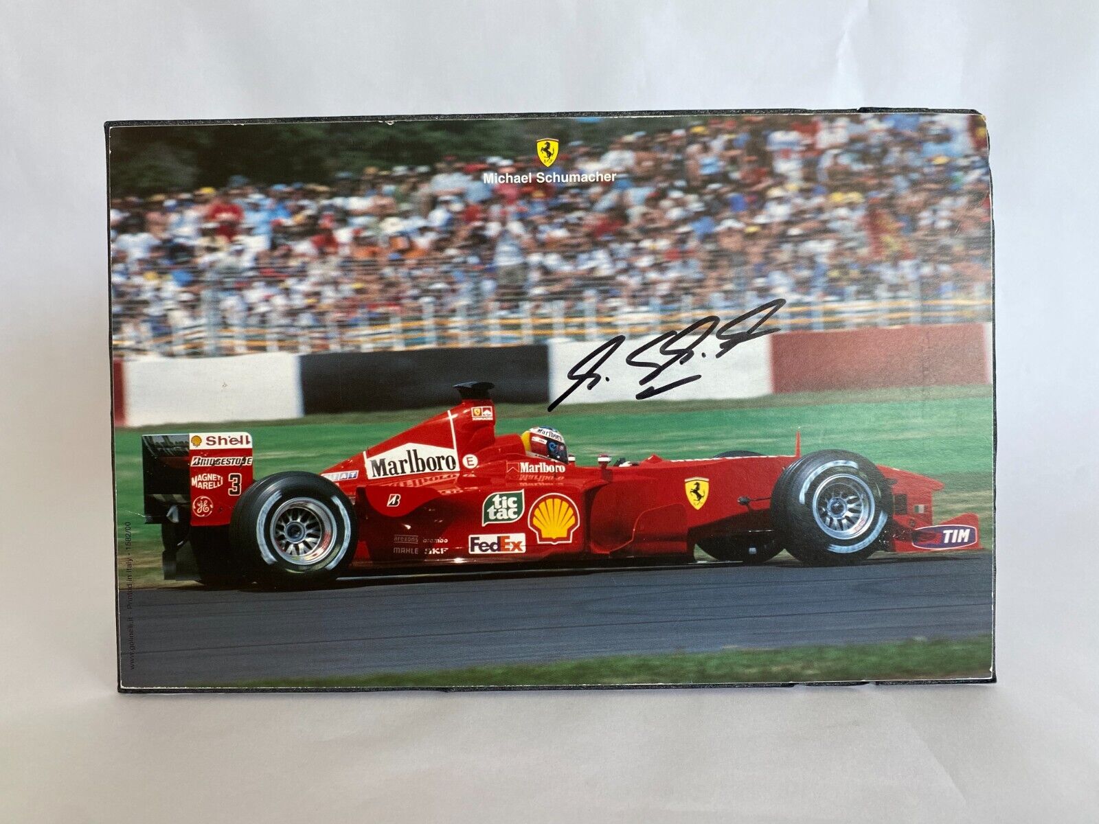 Michael Schumacher Ferrari Hand Sign 8X10 Photo Mounted 