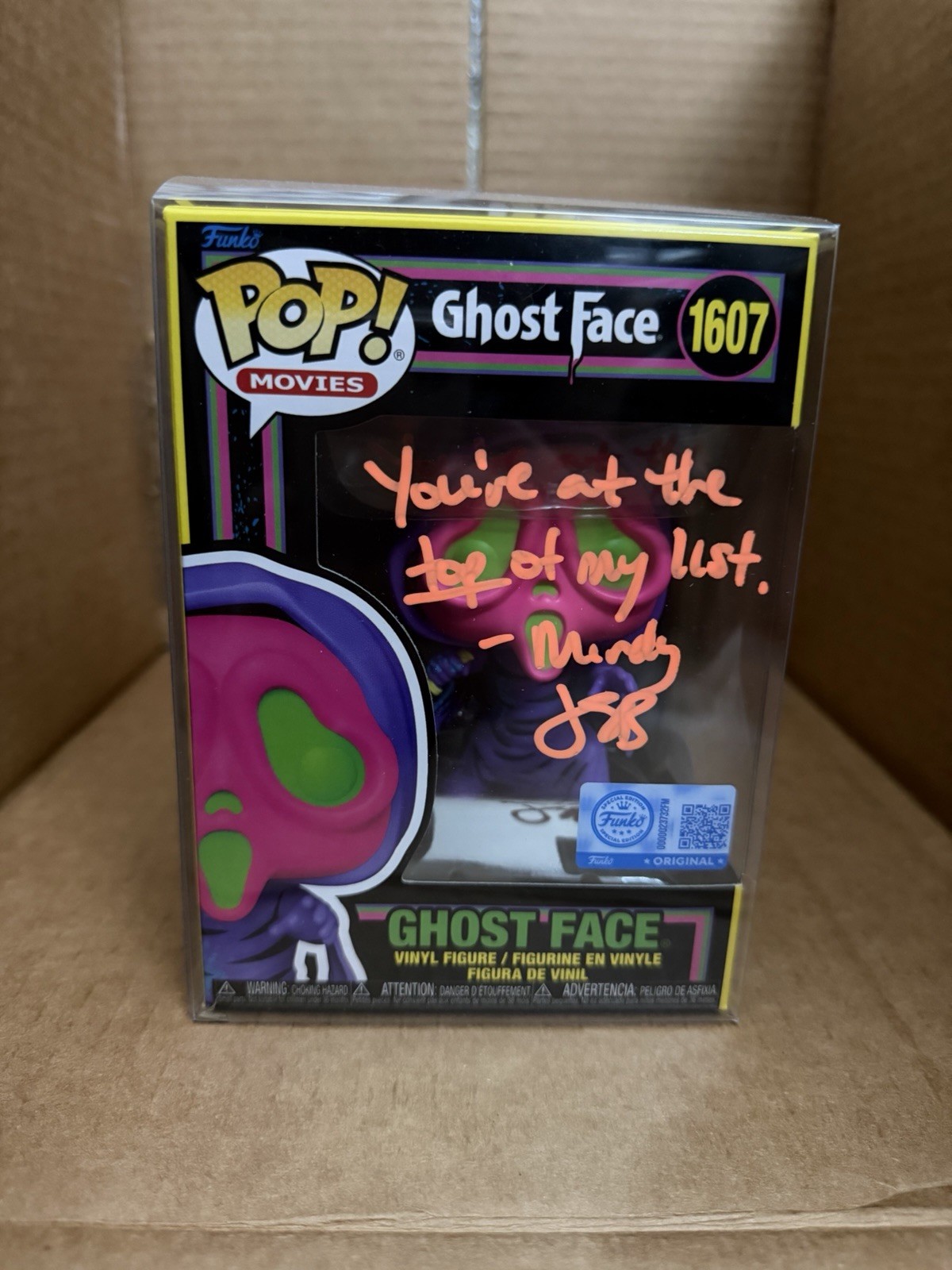 Jasmin Savoy Brown autographed Funko Pop Ghost Face (Black Light) JSA COA #1607