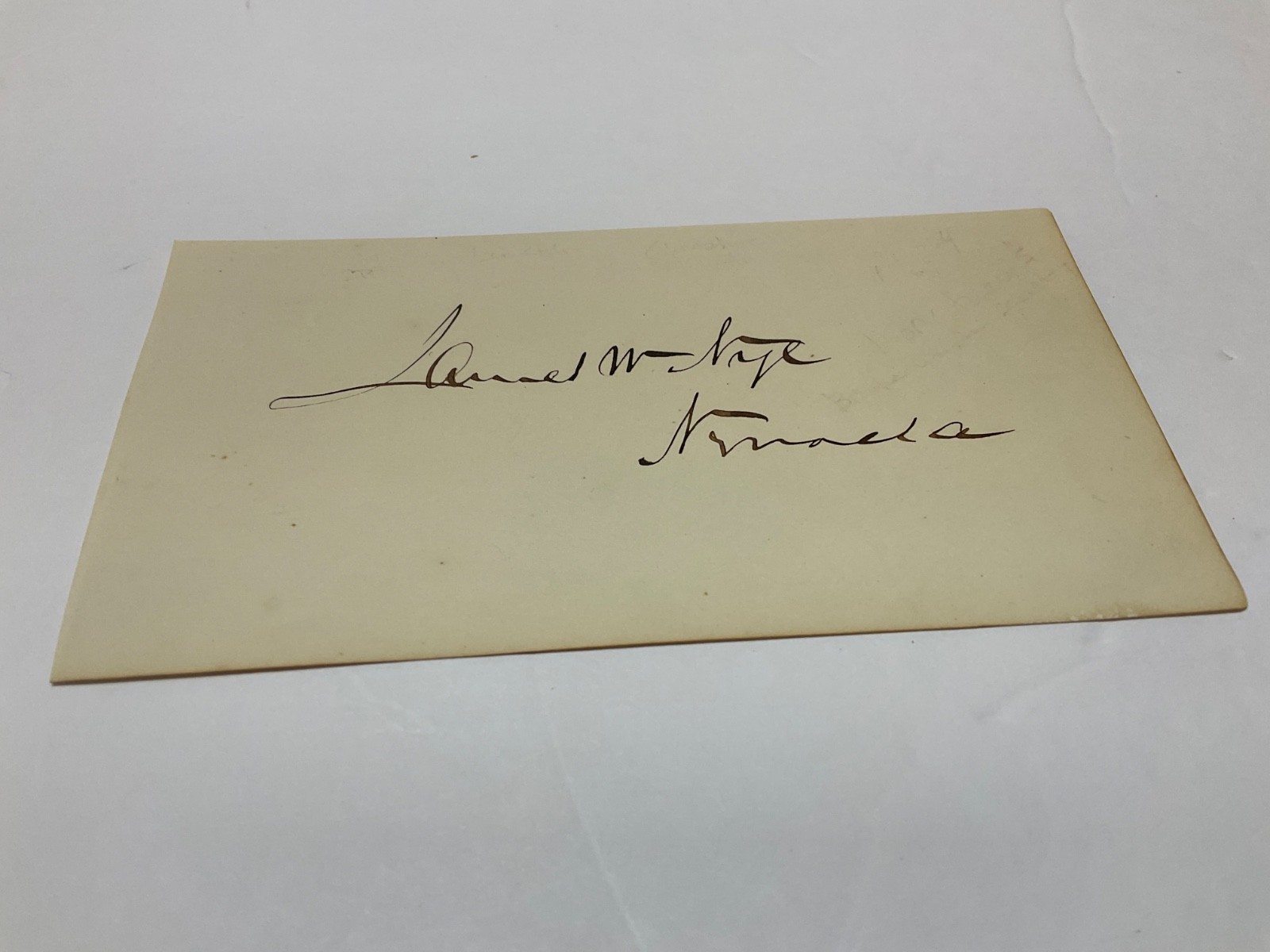 NEVADA TERRITORY FIRST GOVERNOR JAMES NYE SGN PAPER APP’T BY PRESIDENT LINCOLN