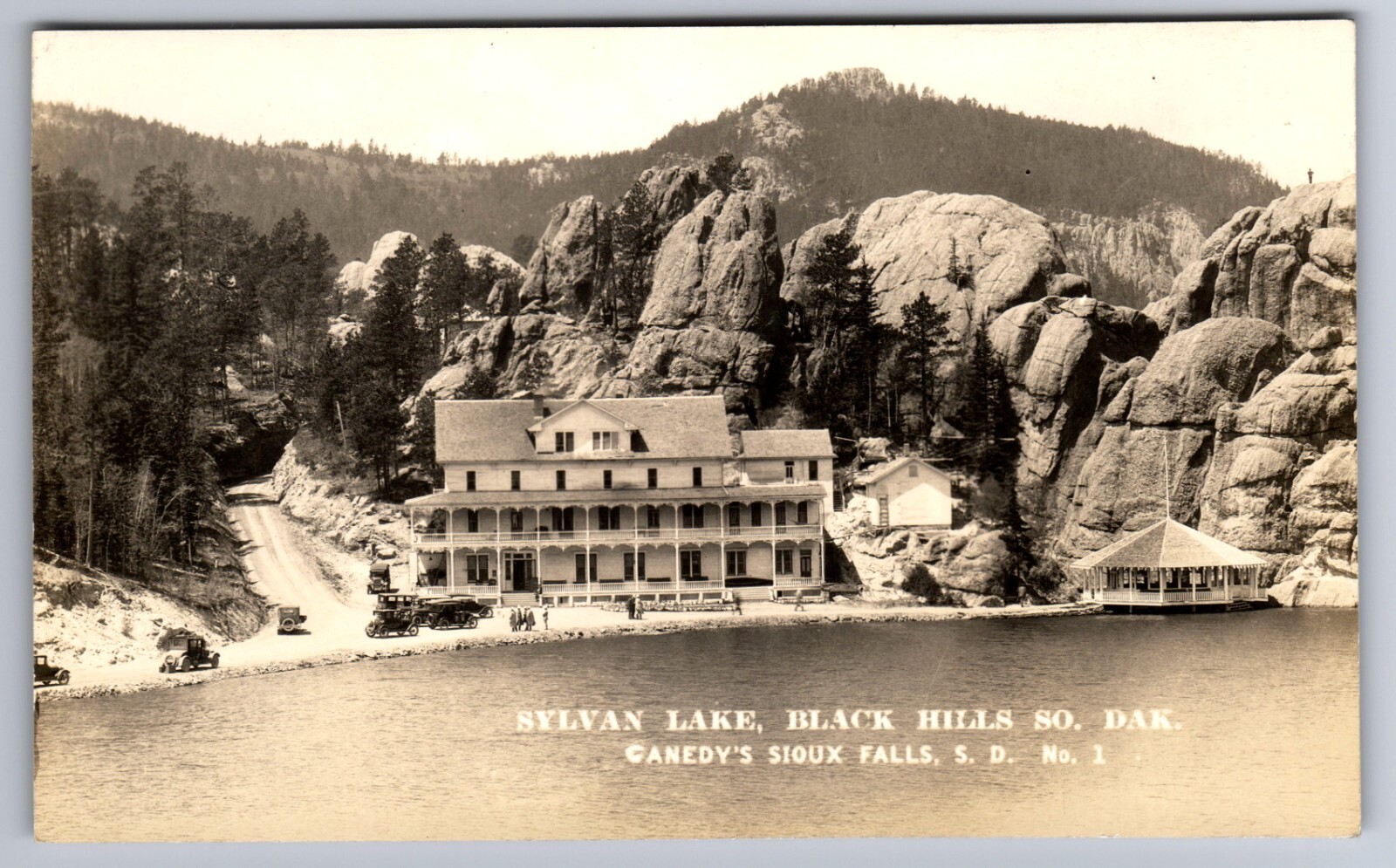 C.1930 RPPC SYLVAN LAKE BLACK HILLS CUSTER STATE PARK SOUTH DAKOTA Postcard P45