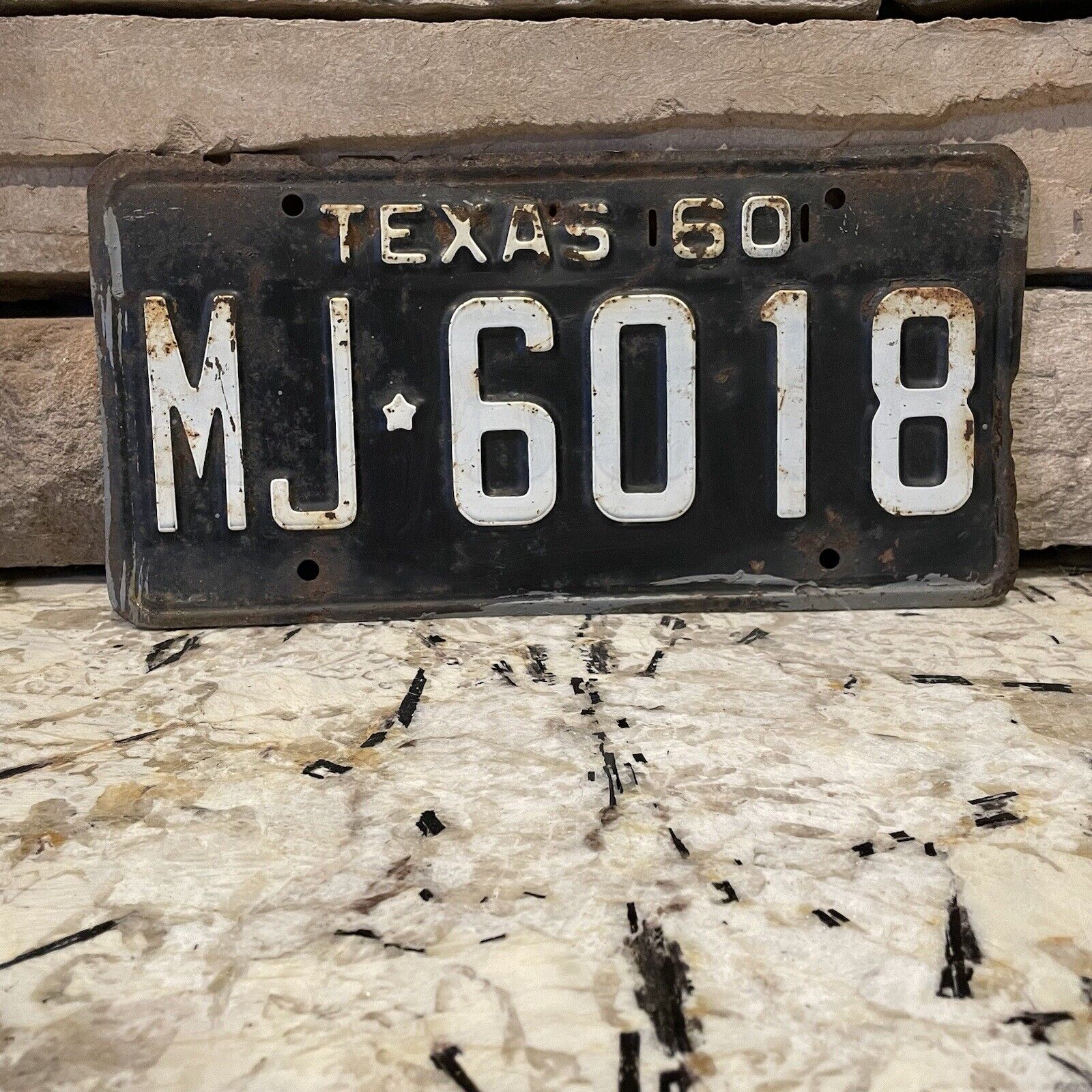1960 Texas License Plate