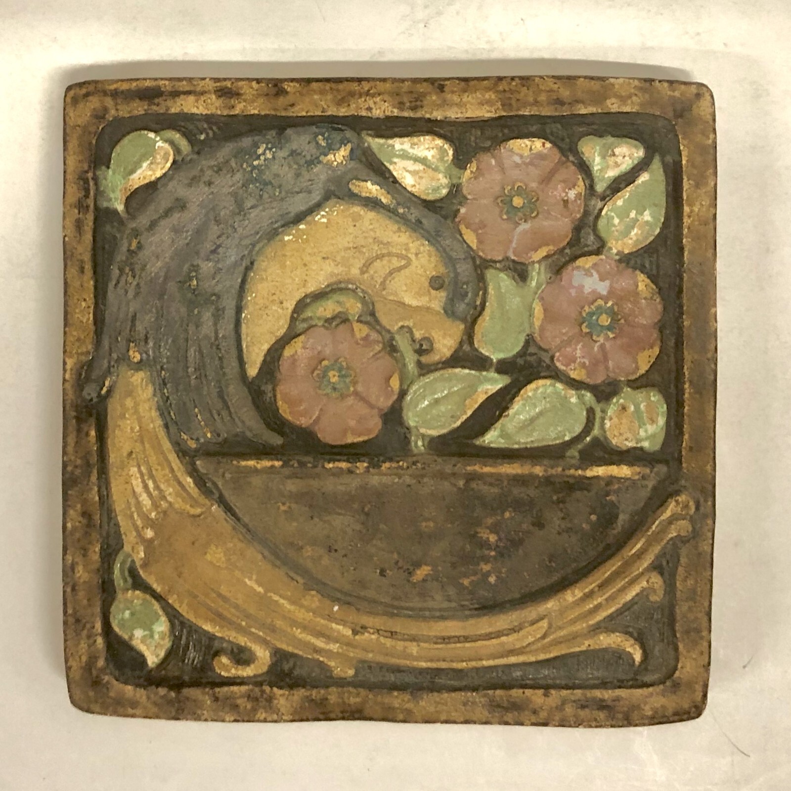 Vintage Claycraft California Parrot Tile