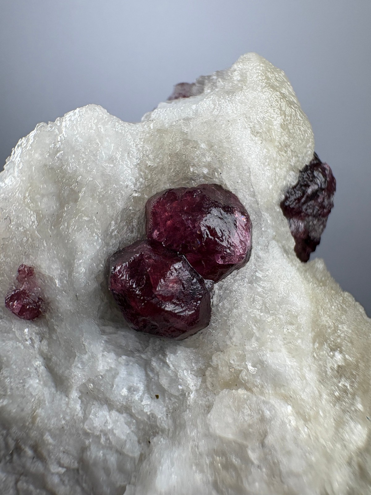 342 CT Natural Rhodolite Garnet Crystals On Matrix From Skardu@ PAK