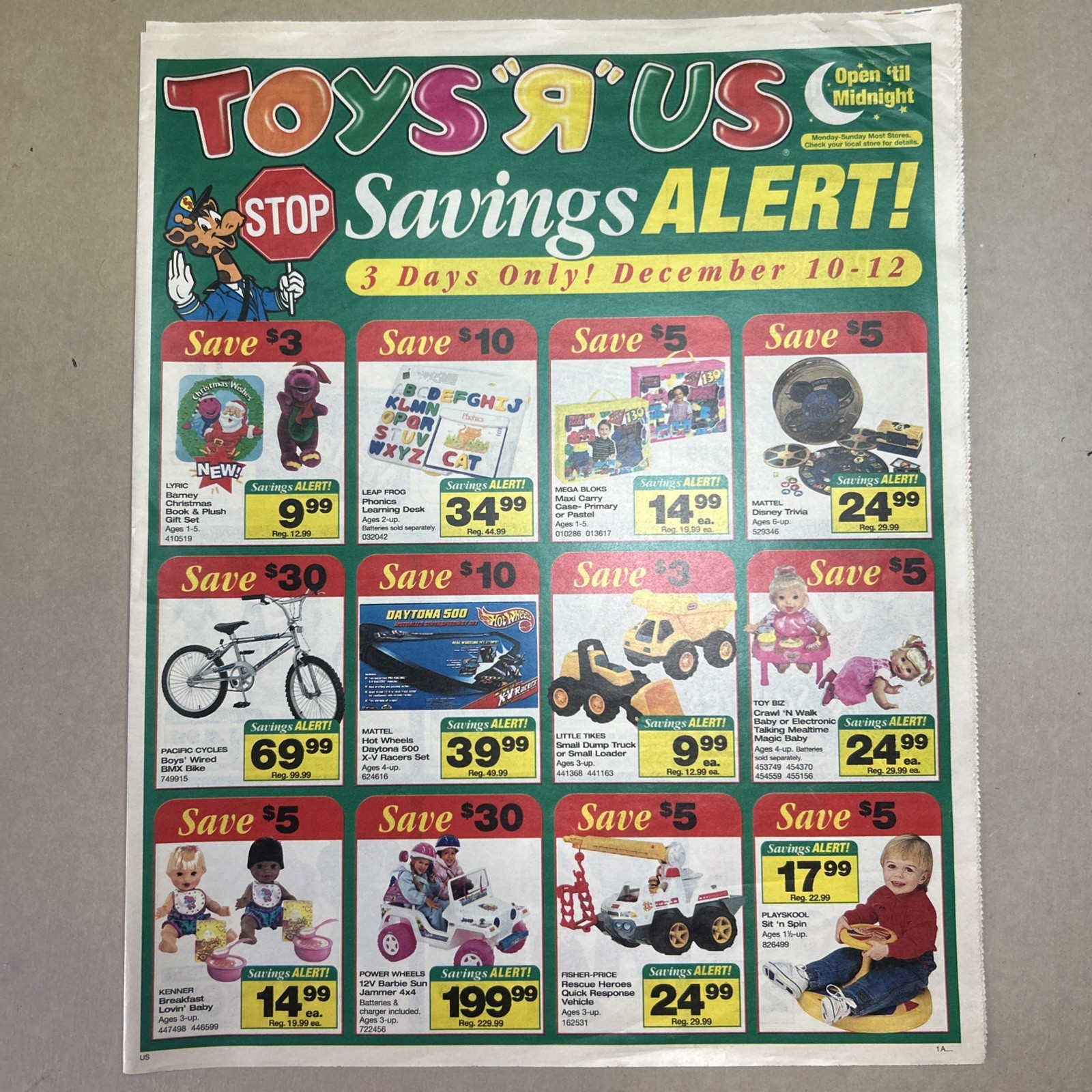 Toys R Us Store 1999 Newspaper Ad Circular Catalog PS1 GBC N64 LEGO Sege Gen