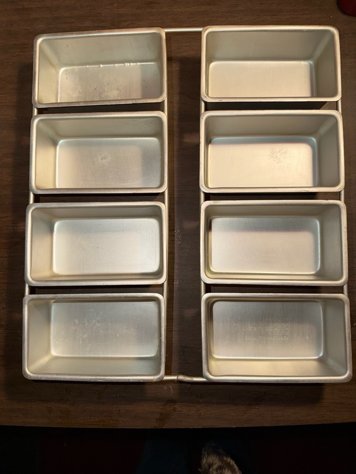 Wilton Performance Pans Small Rectangular Cake Pans Set 8 Attached Tray