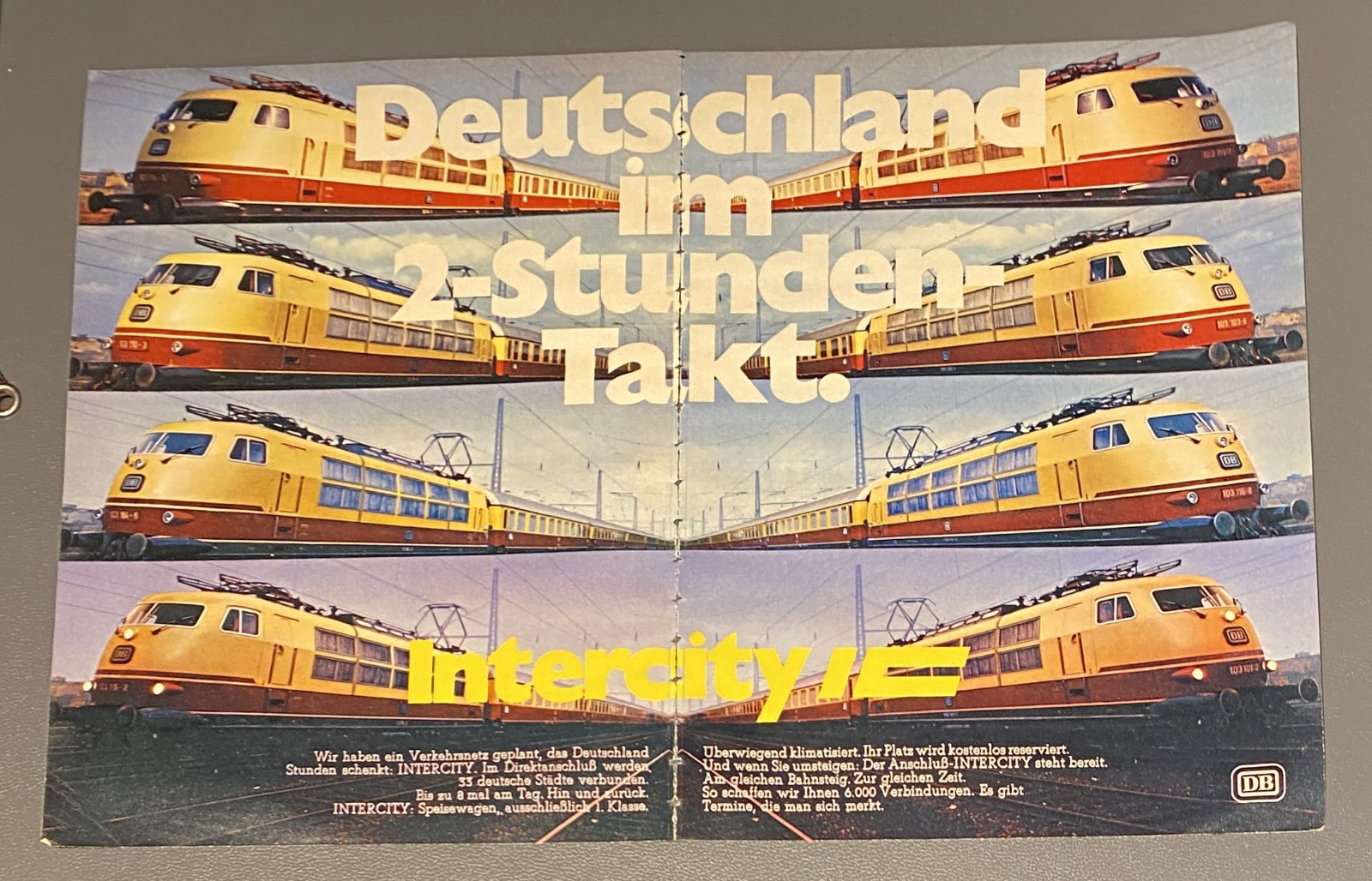 Advertisement A5: DB Deutsche Bundesbahn Intercity 1971 (WA656)