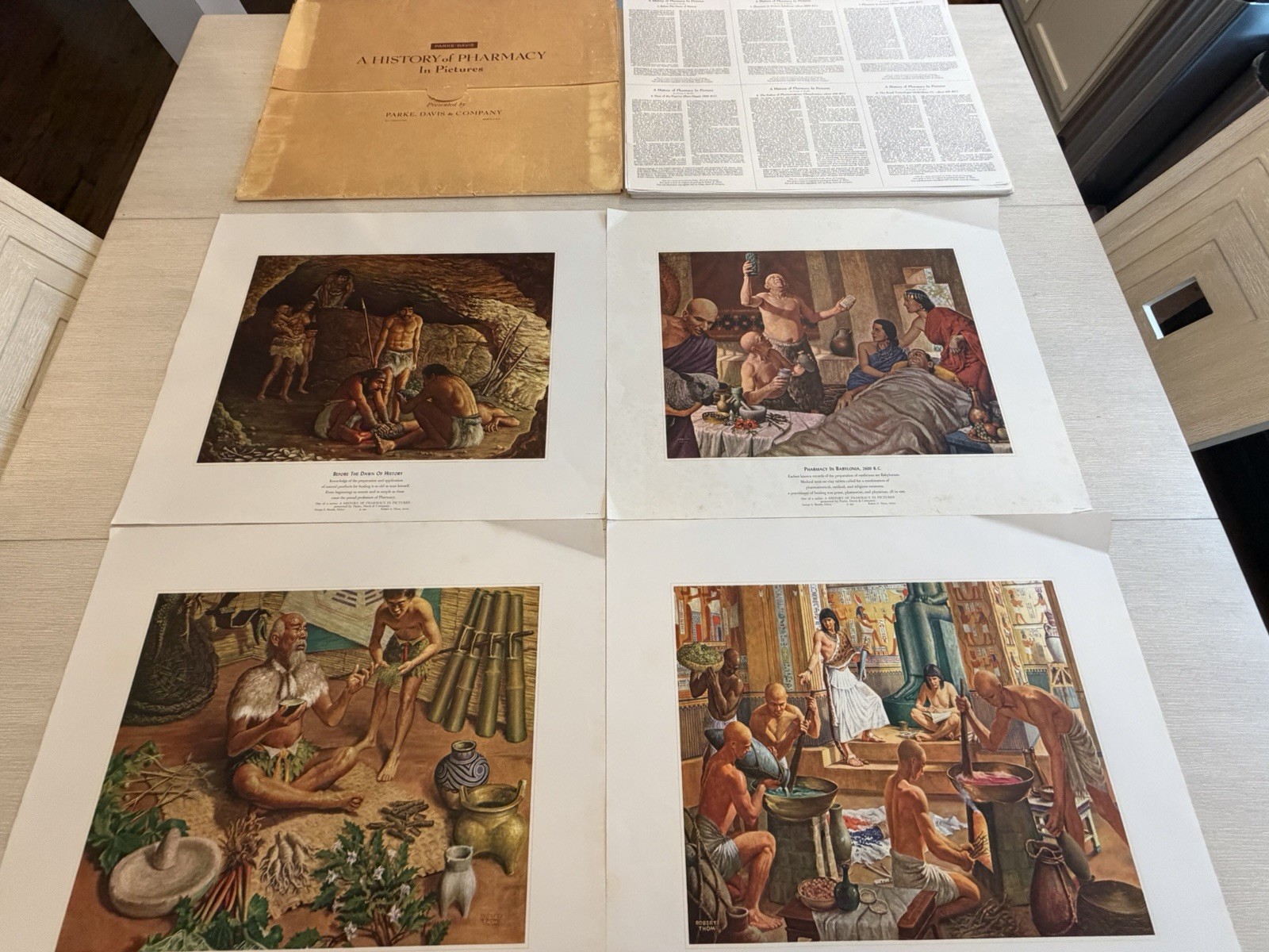 Robert Thom History of Pharmacy Complete 40 Print Set 1957-1962 Parke Davis