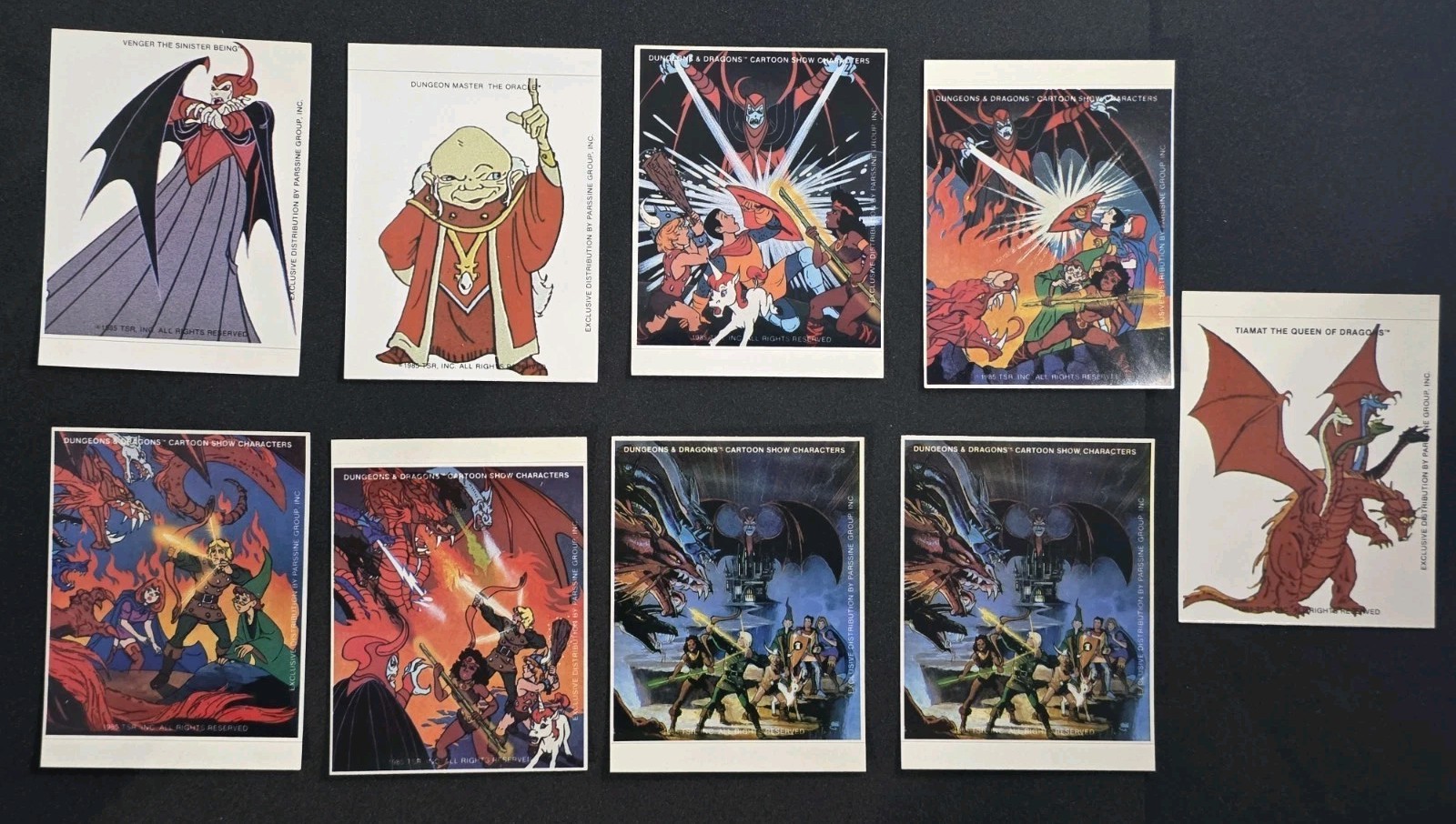 Vintage 1985 Parssine Group Dungeons & Dragons Vending Machine Stickers Lot Of 9