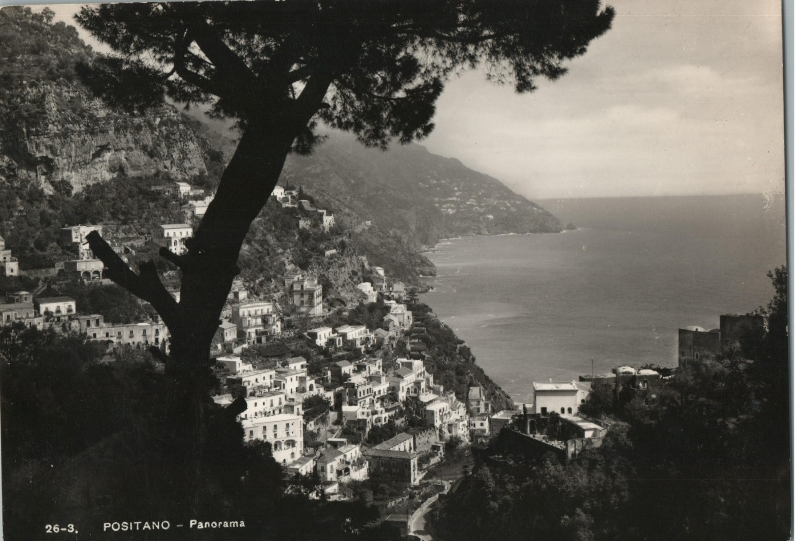 Positano Amalfi Coast Italy Panorama View 4x6 Postcard