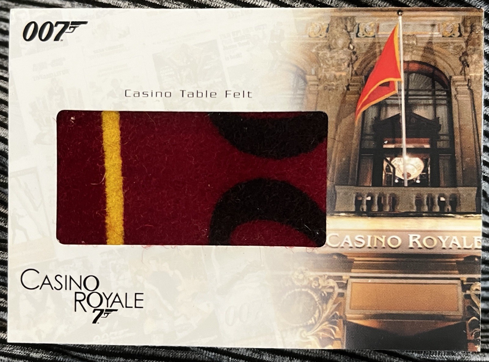 EXT RARE 2008 James Bond (DOUBLE 0 VARIATION) Casino Table Felt Relic /400 RC19