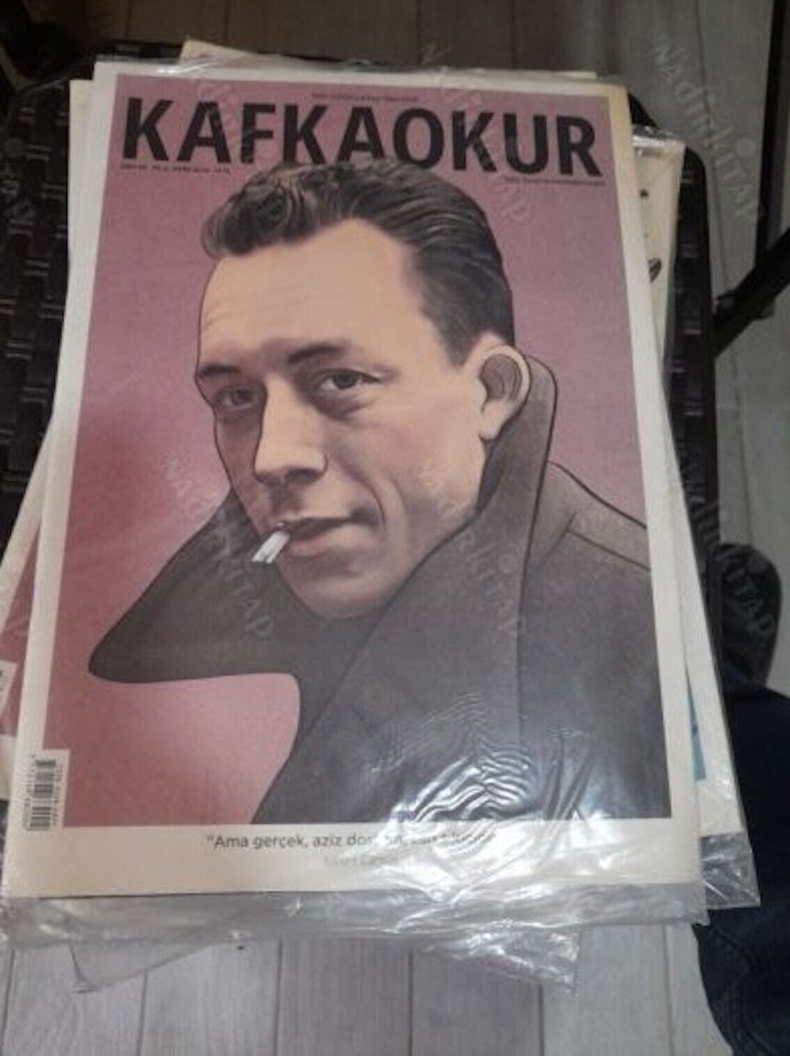 Albert Camus FRENCH AUTHOR COVER Middle East TURKISH VINTAGE MAGAZINE RARE