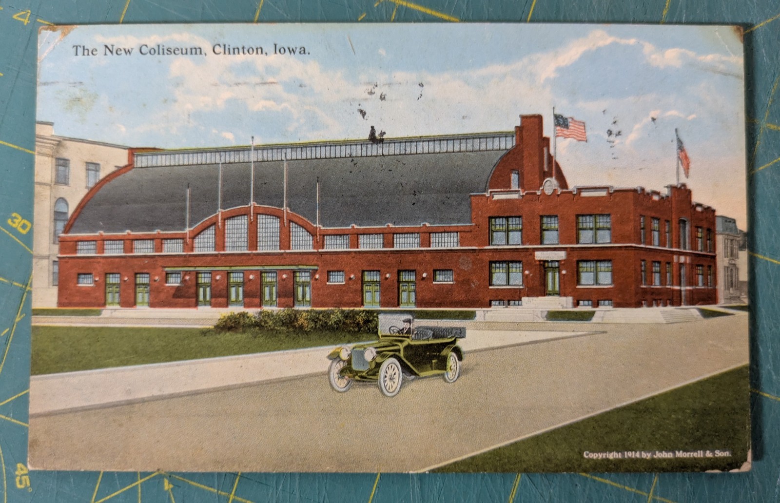 1916 Clinton IA, The New Coliseum, Destroyed By Fire 1958 Iowa Vintage Postcard 1916 Clinton IA, The New Coliseum, Destroyed By Fire 1958 Iowa Vintage Postcard
