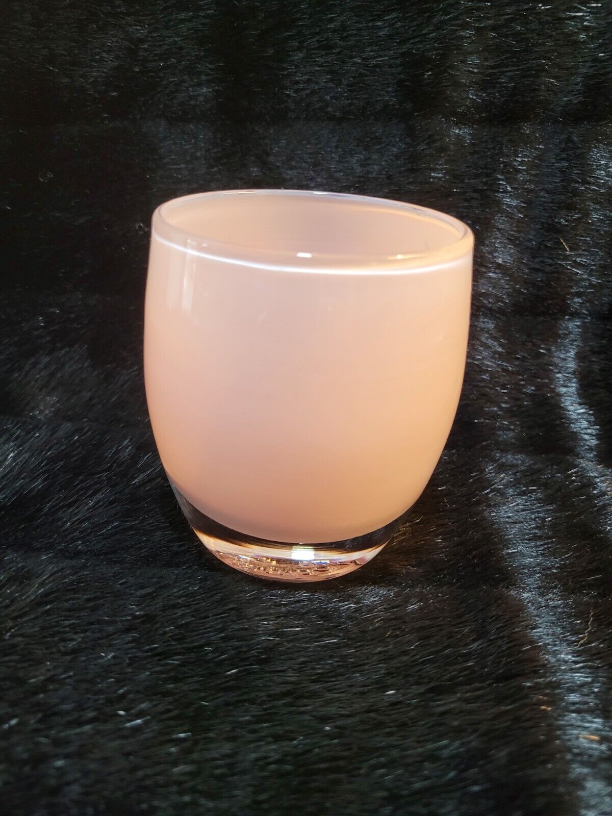 Glassybaby Light Pink Art Glass Votive Candle Holder PreTriskelon 