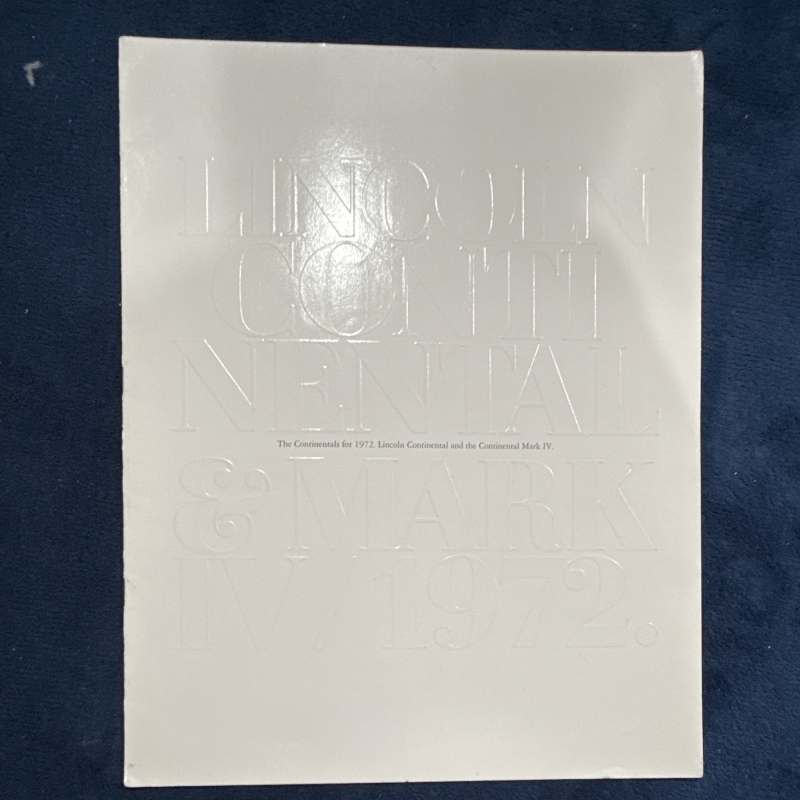 1972 Lincoln Continental & Mark IV Brochure