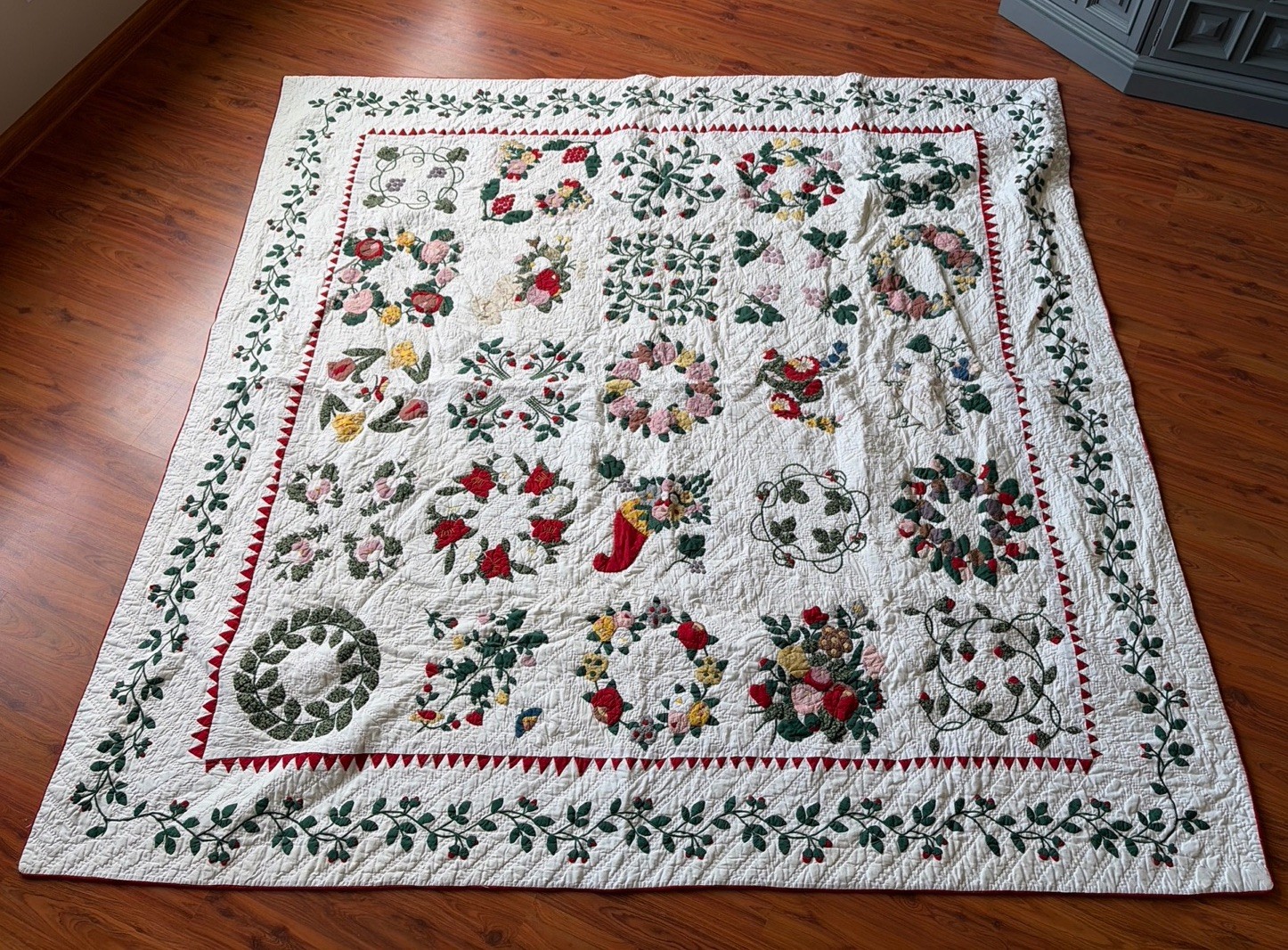 Vtg Limited Edition The Brides Quilt Album Applique Smithsonian Collection Queen