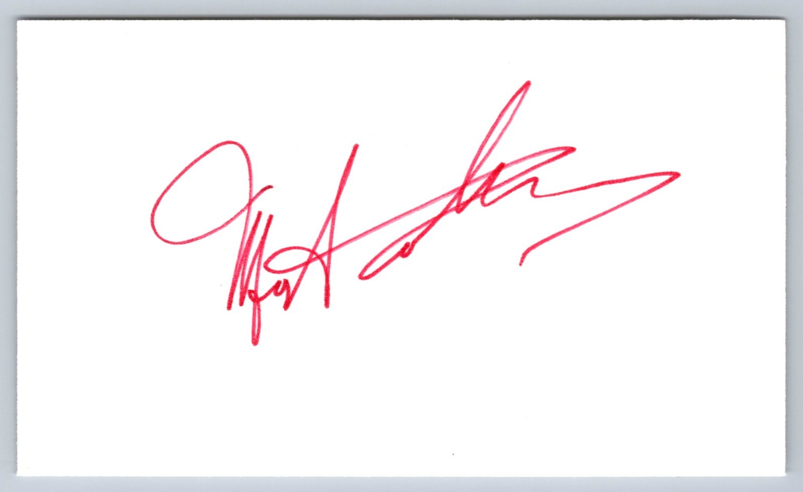 Morey Amsterdam Hand Signed Index Card Autograph -Actor