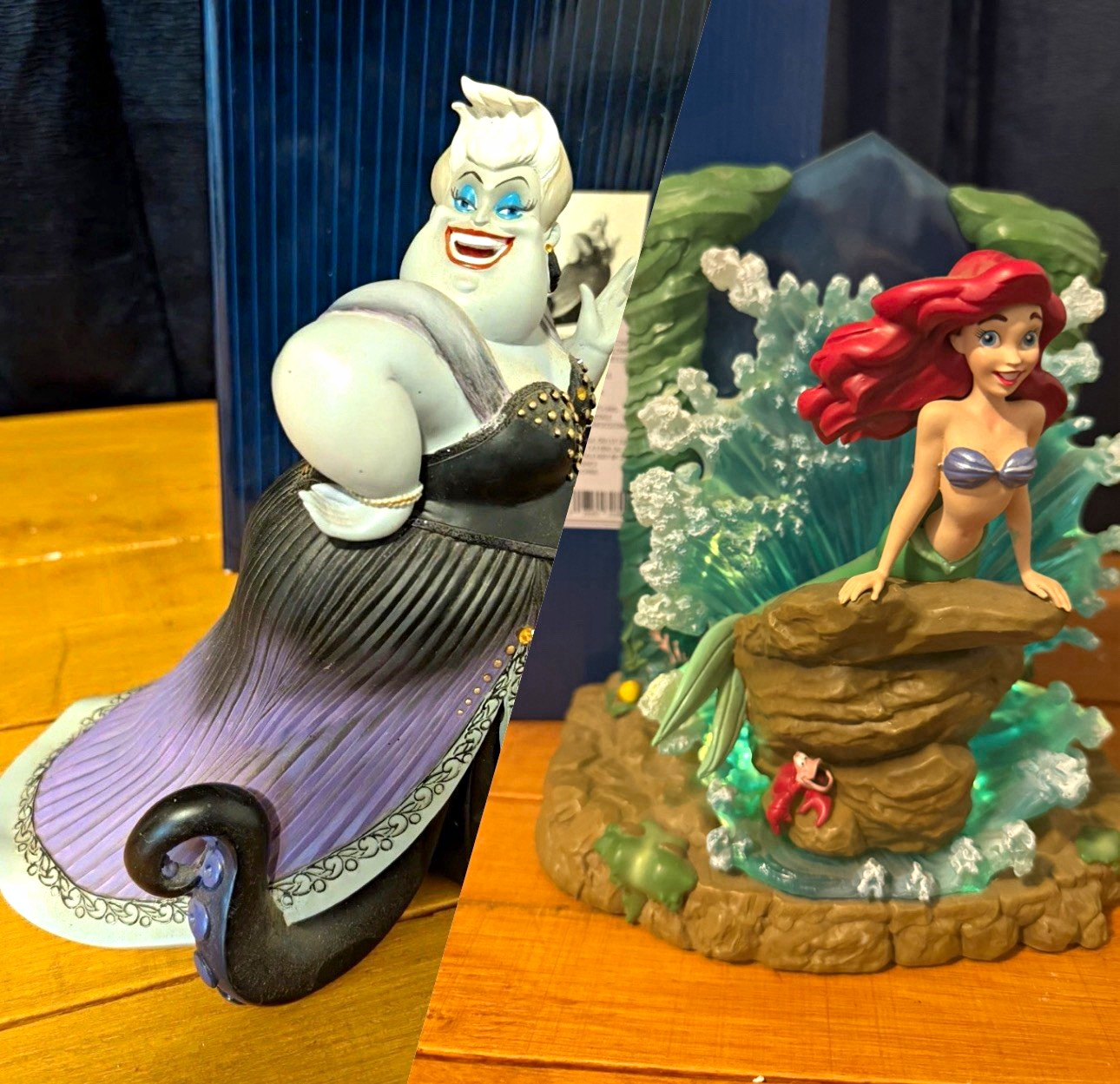 Enesco Disney Showcase The Little Mermaid Ariel & Ursula Figurine Lot