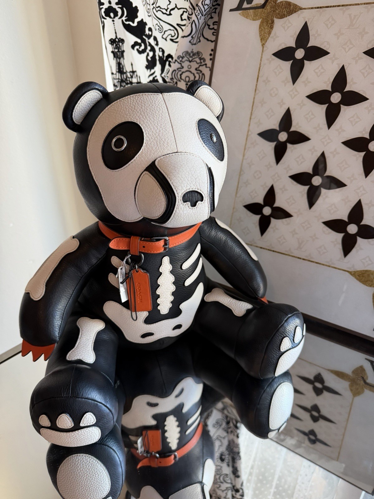 RARE Coach Leather Bear Skeleton Collectible Figurine
