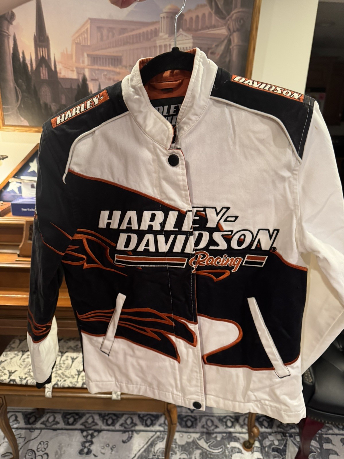 vintage Harley-Davidson Screamin' Eagle women's racing jacket size small