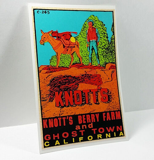 Knott\'s Berry Farm, California Vintage Style Travel Decal / Vinyl Sticker, Label