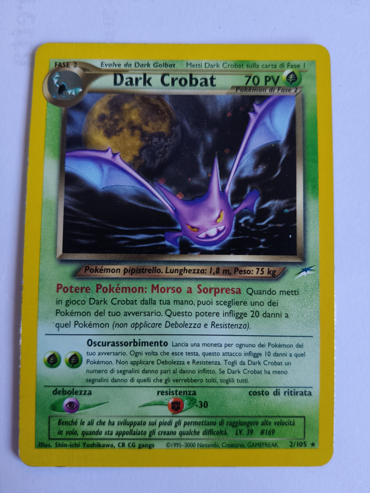 Dark Crobat 2/105 Holo Rare Neo Destiny ITA