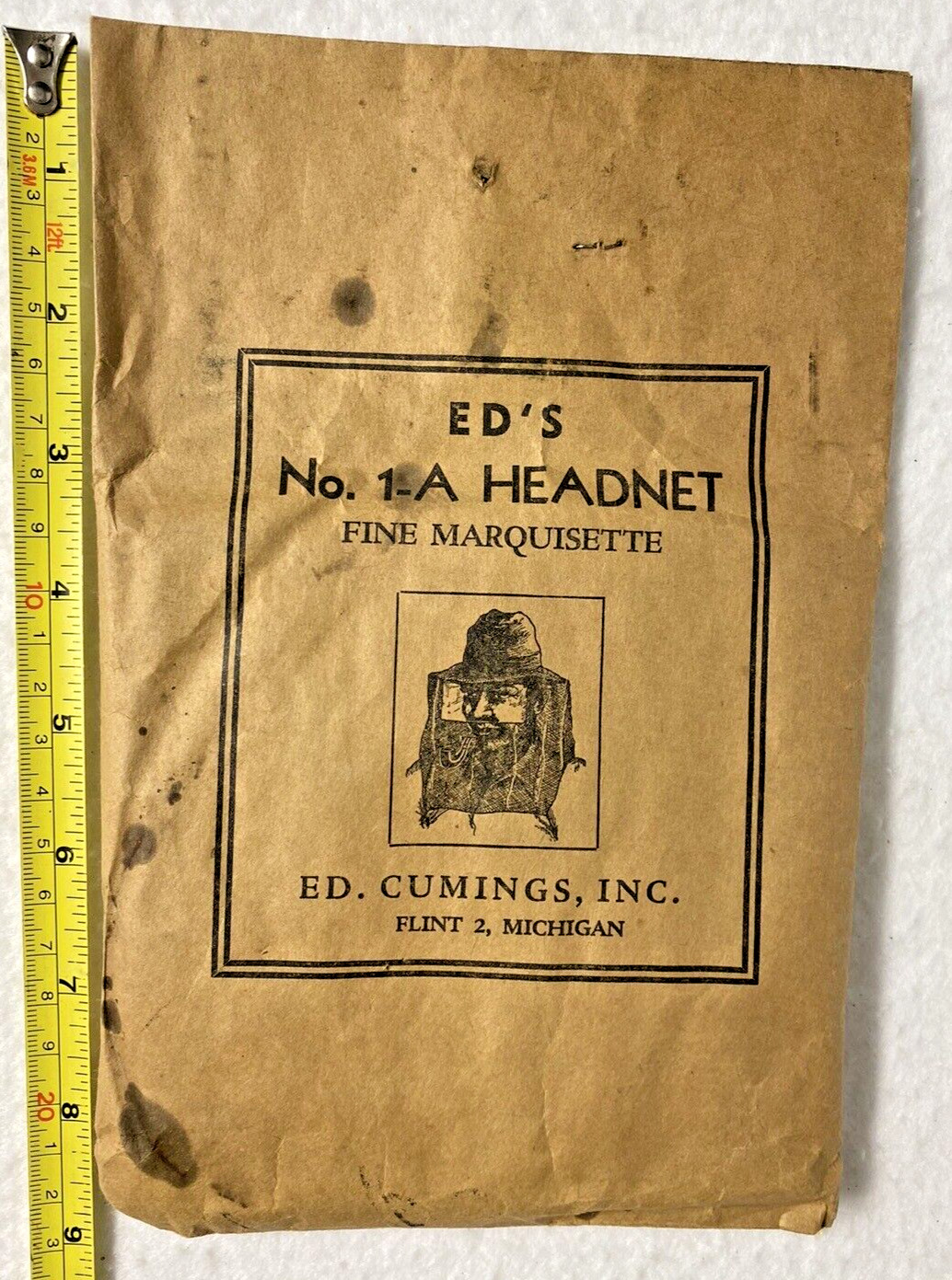 VINTAGE ED’S 1A HEADNET MONTGOMERY WARDS,ED.CUMINGS,INC.FLINT,MICHIGAN,UNOPENED