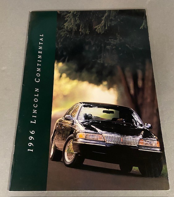 1996 Lincoln Continental 30-page Original Car Dealer Sales Brochure Catalog 1996 Lincoln Continental 30-page Original Car Dealer Sales Brochure Catalog