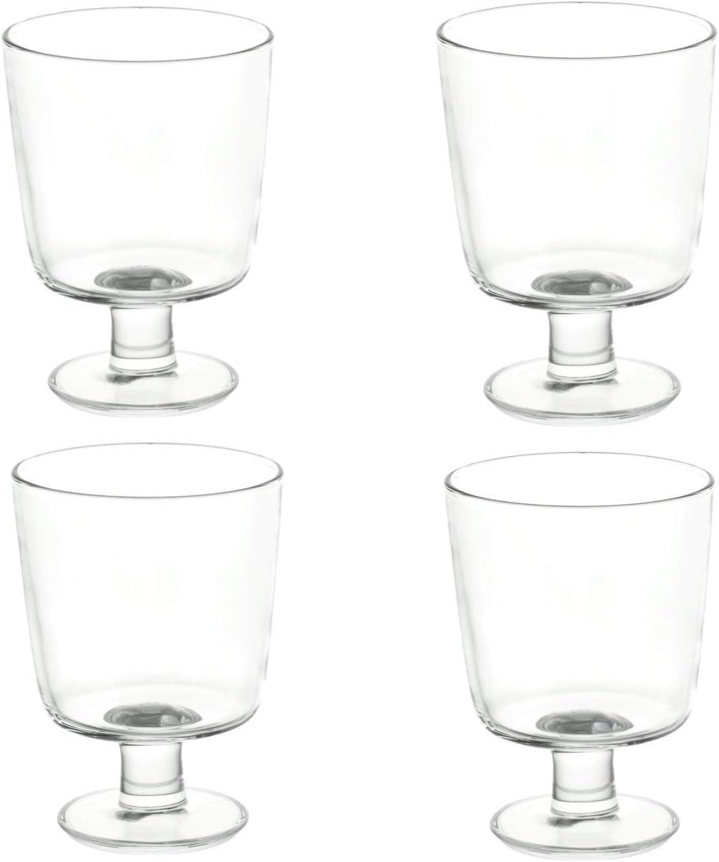 Ikea 365+ Wine Glasses Clear Glass Goblets Set Of 4 Round 2.11 Pound Expedited