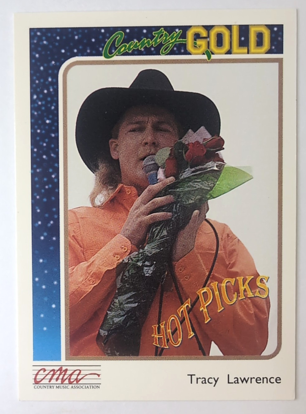 1992 COUNTRY GOLD Tracy Lawrence Rookie Card RC #8, CMA, Rare