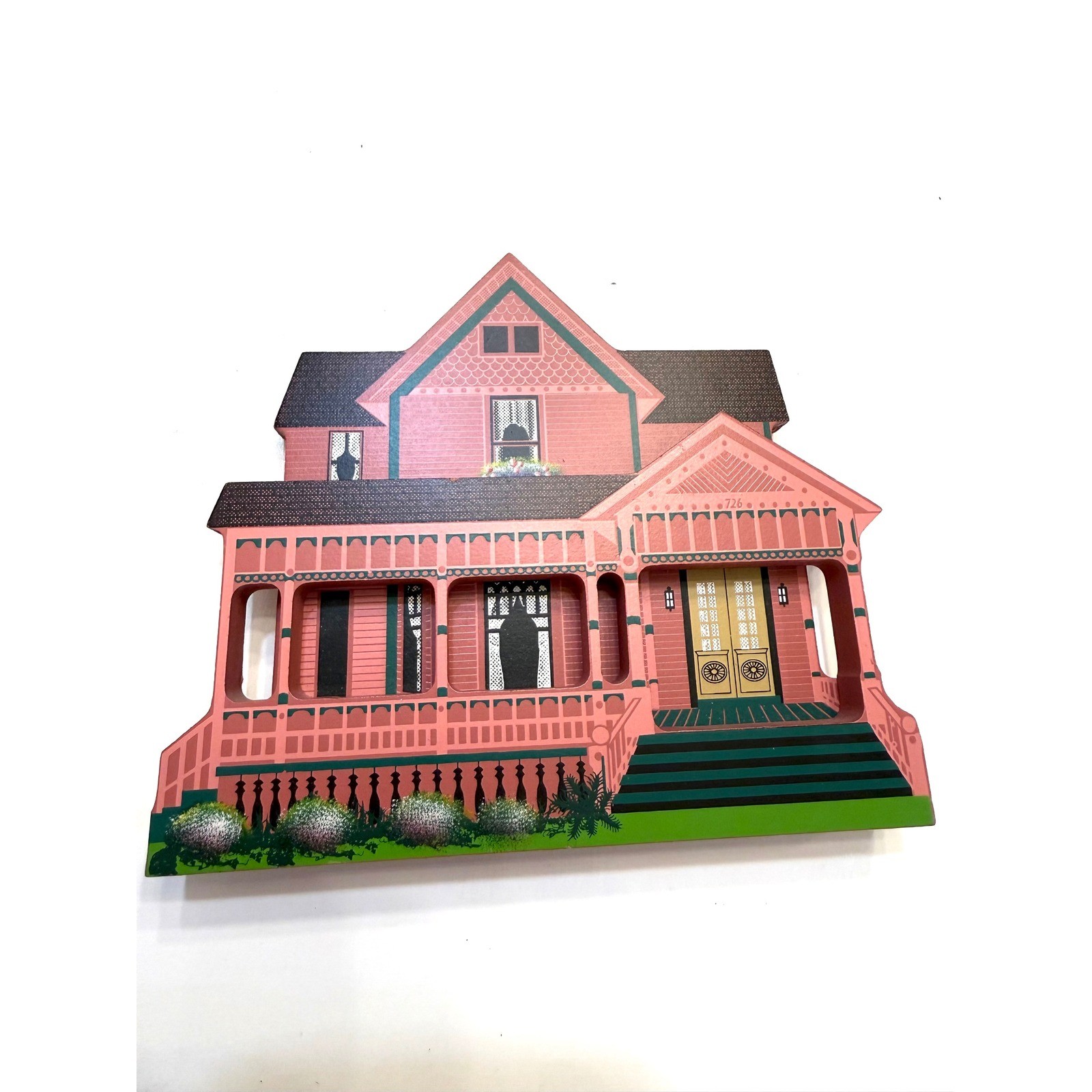 Shelia\'s Collectibles Gibney Home South Bend Indiana 1995 Wooden House Miniature